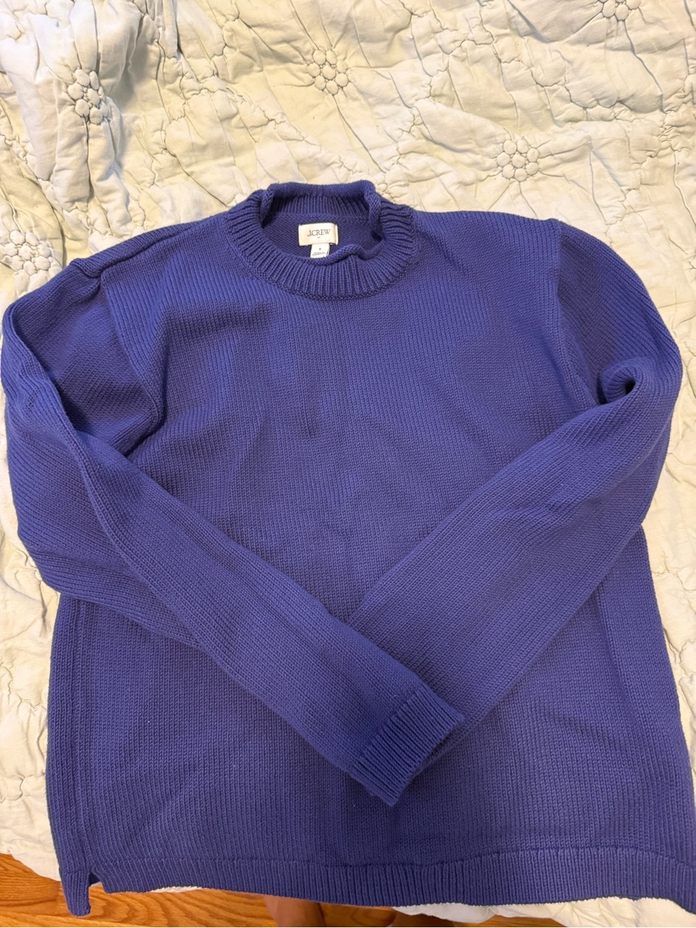 J. Crew roll neck Cobalt Crewneck Sweater